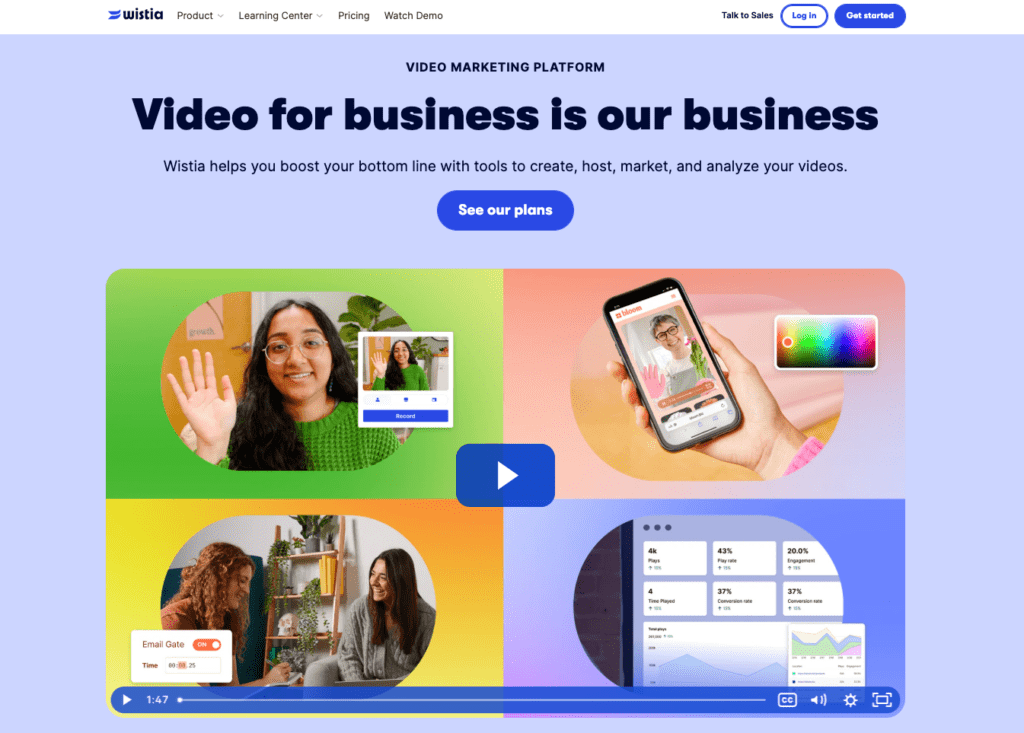 wistia homepage video